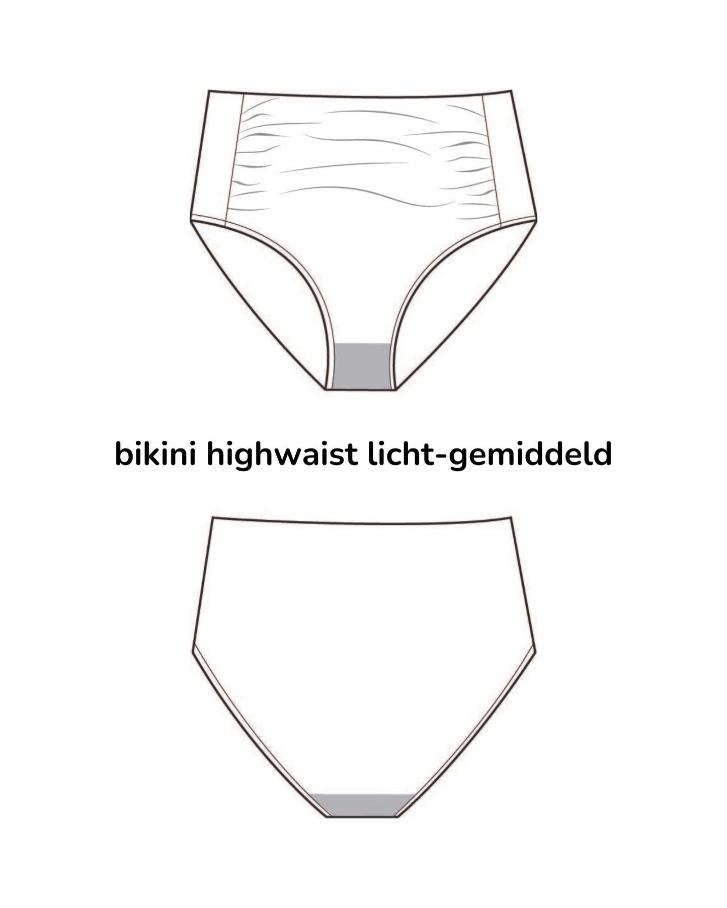 zwemkleding set | highwaist | zwart | dames