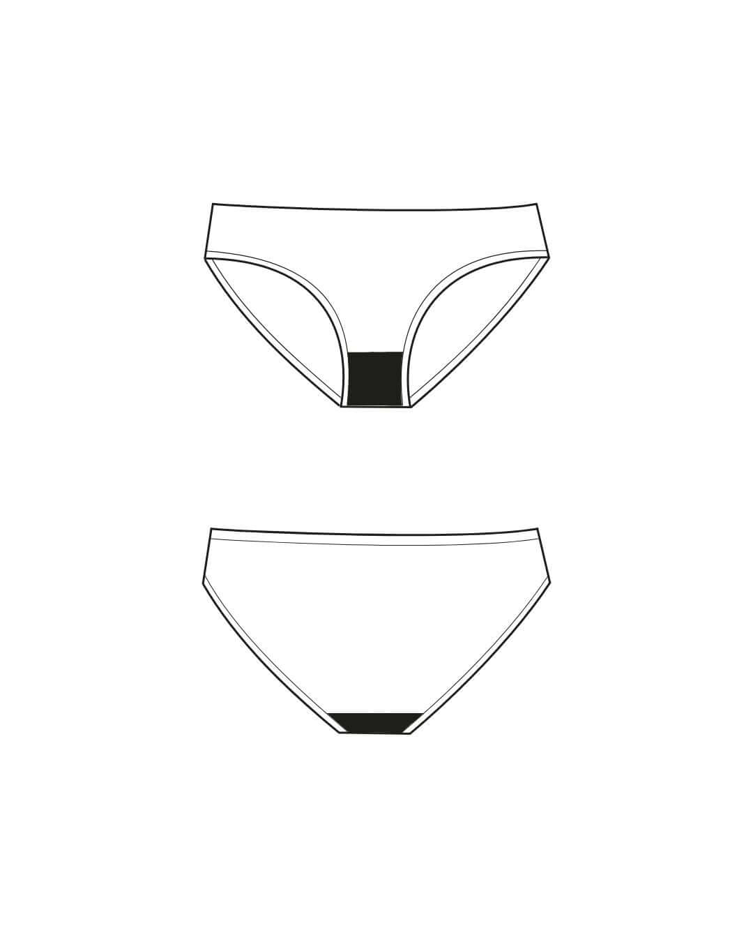 menstrual swimwear - bikini | medium - heavy - 2 to 3 tampons | women