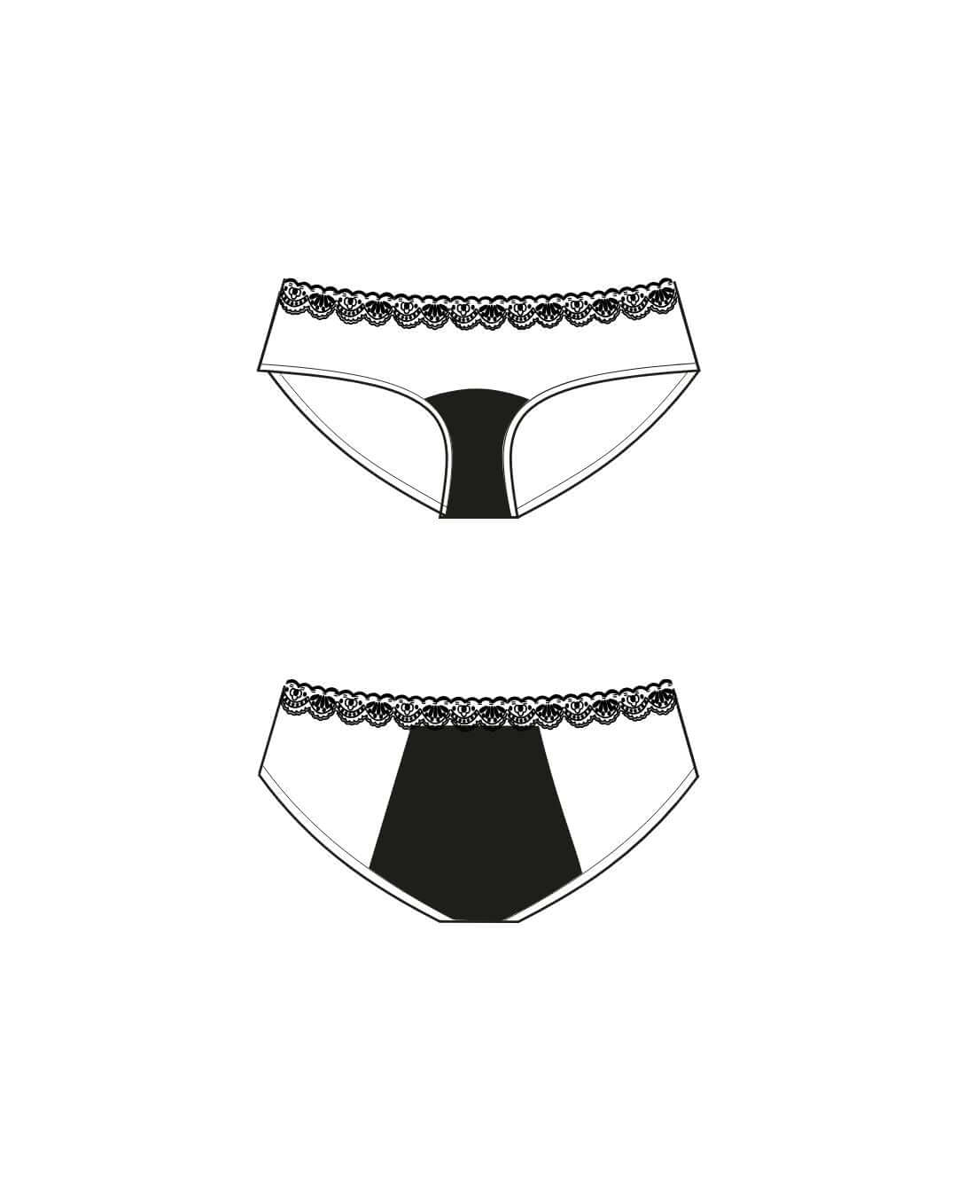 classic brief lace | heavy - 3-4 tampons
