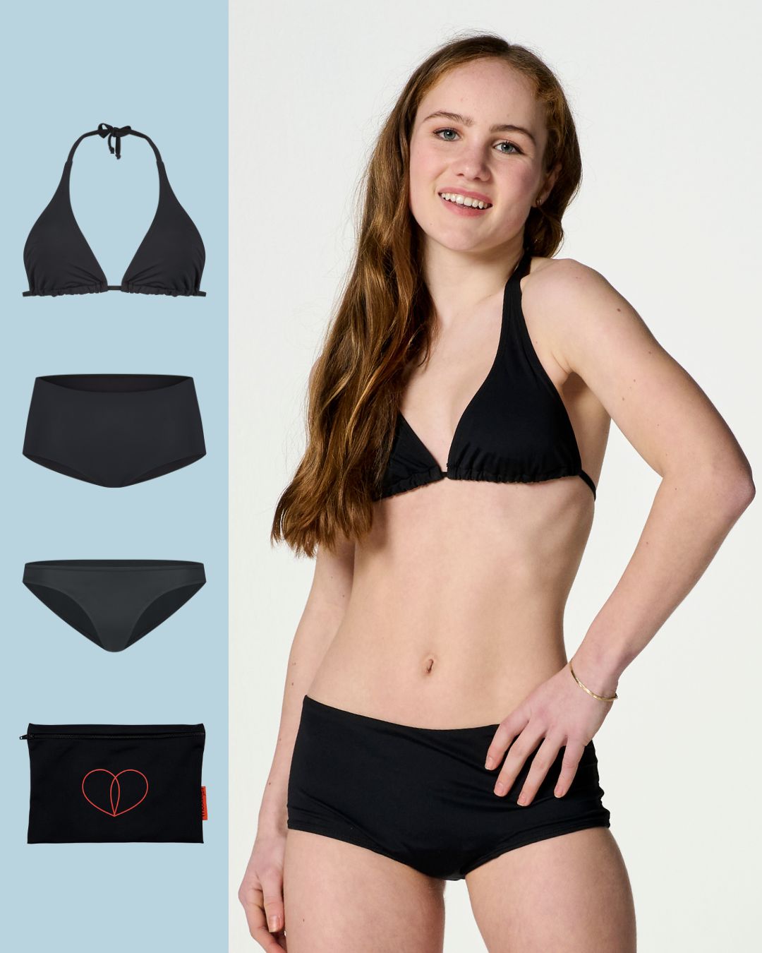 bundel zwemkleding | 3 stuks | zwart