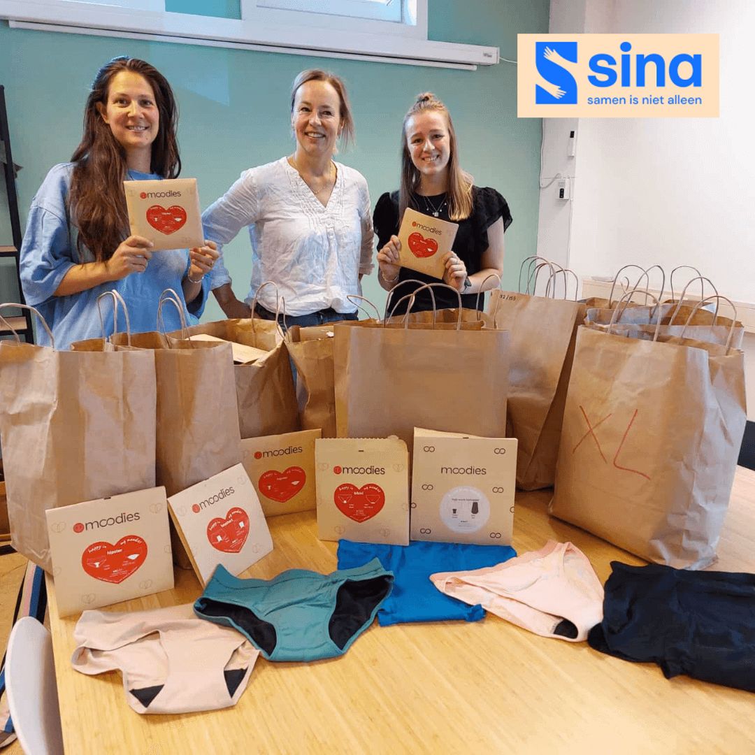 moodies tegen menstruatie armoede donatie stichting sina