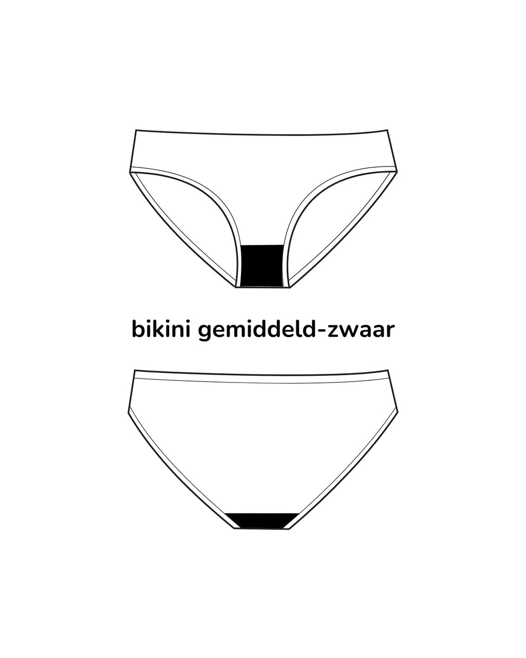 menstrual swimwear - bikini | medium - heavy - 2 to 3 tampons | girls