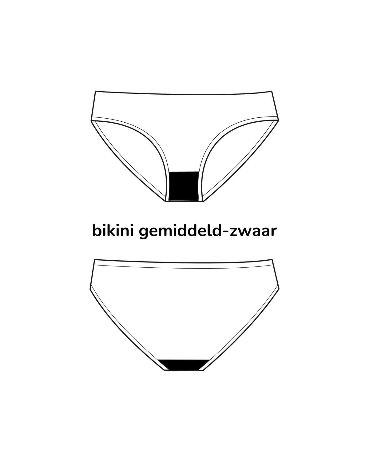 menstruatie zwemkleding - bikini broekje | gemiddeld - zwaar - 2 tot 3 tampons | meiden print rood