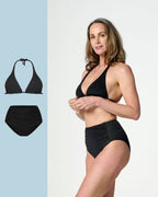 swimwear set | high waist | black | women
