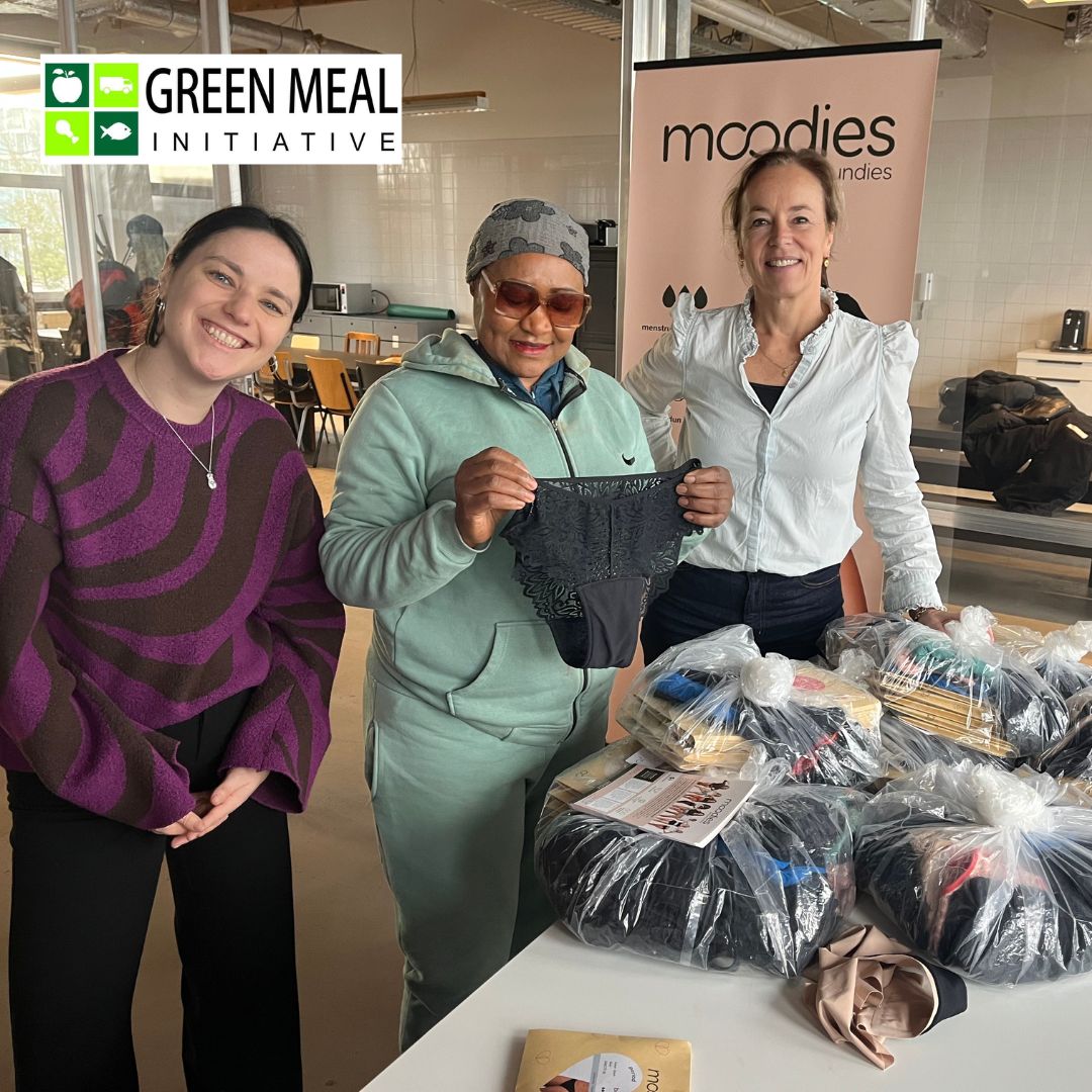 moodies tegen menstruatie armoede donatie green meal initiative