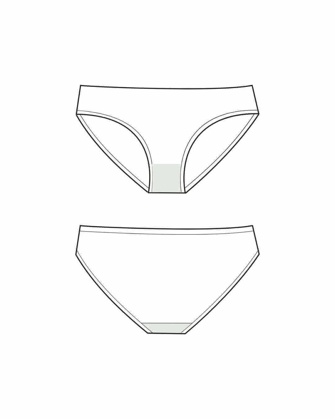 menstruatie zwemkleding - bikini |  licht-gemiddeld - 1-2 tampons | meiden