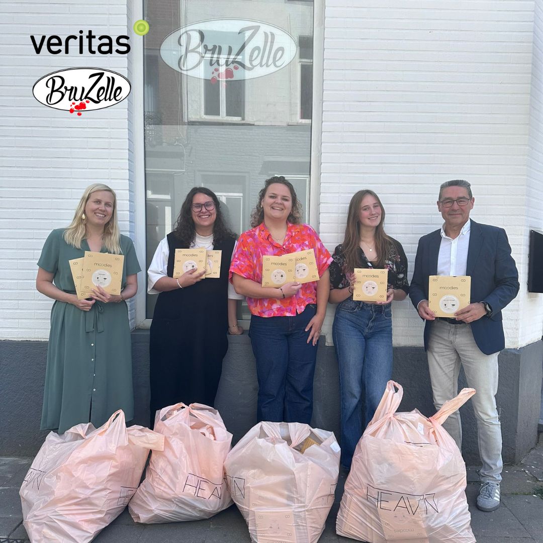 moodies tegen menstruatie armoede donatie bruzelle in samen werking veritas