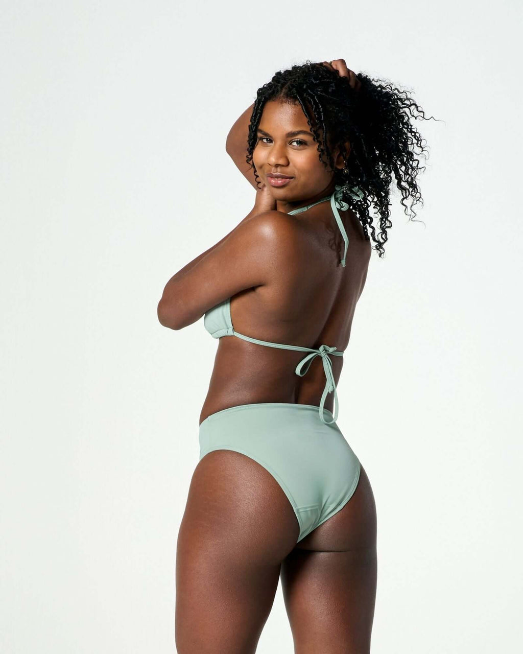 menstruatie zwemkleding set in een groene kleur voor dames