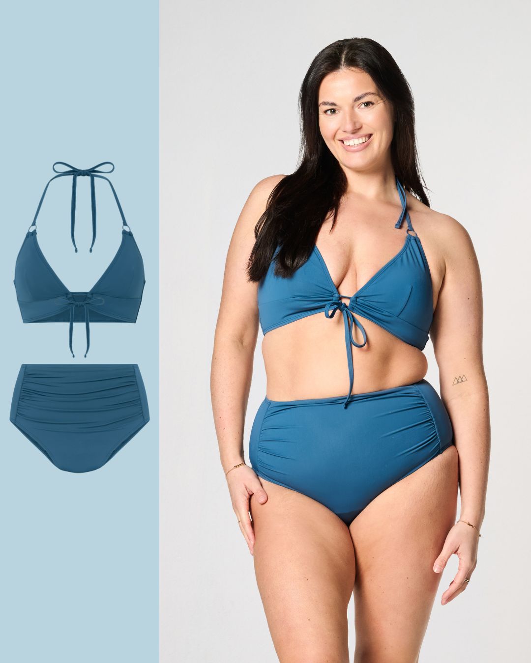 petrol highwaist bikini | dames