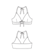 menstrual swimwear - front closure bikini top | women