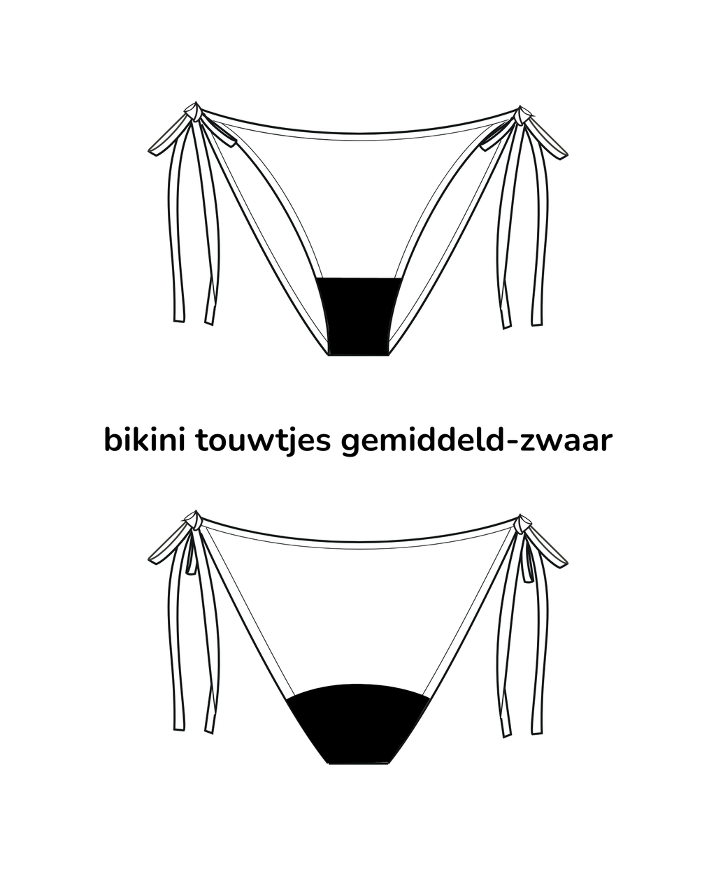 menstrual swimwear - bikini bottom with ties | moderate - heavy - 2 to 3 tampons | women's