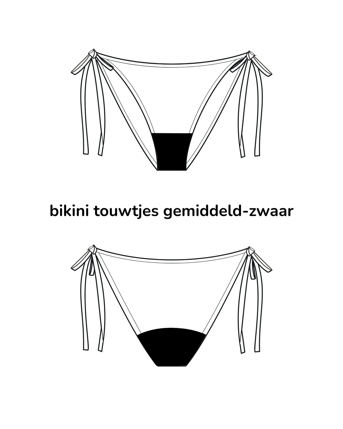 menstrual swimwear - bikini bottom with ties | moderate - heavy - 2 to 3 tampons | women's