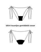 menstrual swimwear - bikini bottom with ties | moderate - heavy - 2 to 3 tampons | women's