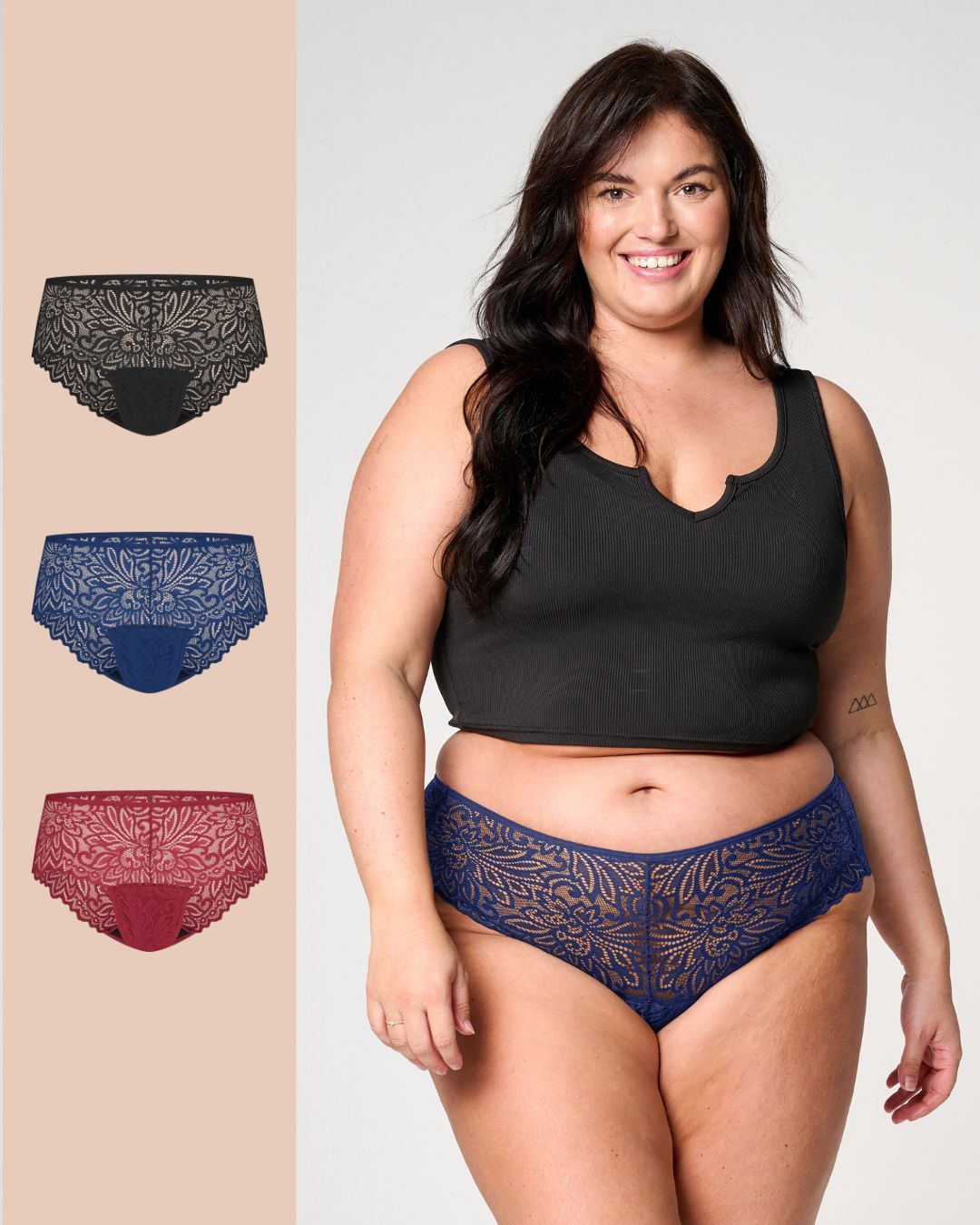 bundel hipster lace | 3 stuks | dames