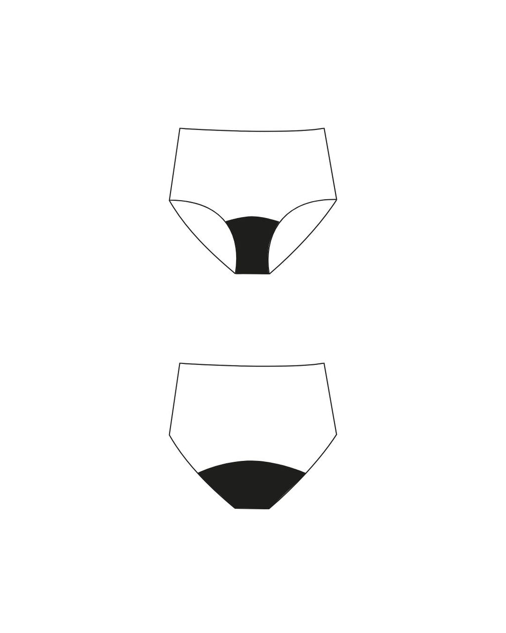 high waist hiphugger | moderate-heavy - 2-3 tampons