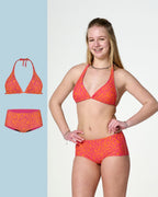 print orange bikini bottoms | girls