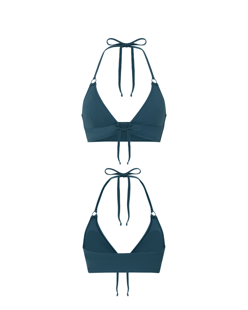 menstruatie zwemkleding - bikinitop voorsluiting | dames petrol