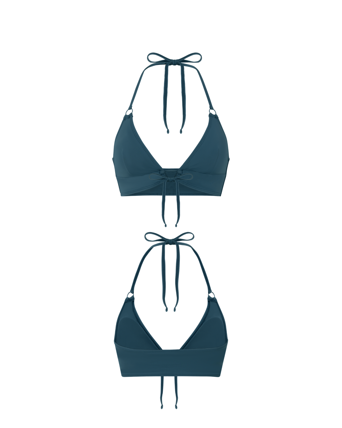 menstrual swimwear - front closure bikini top | women petrol