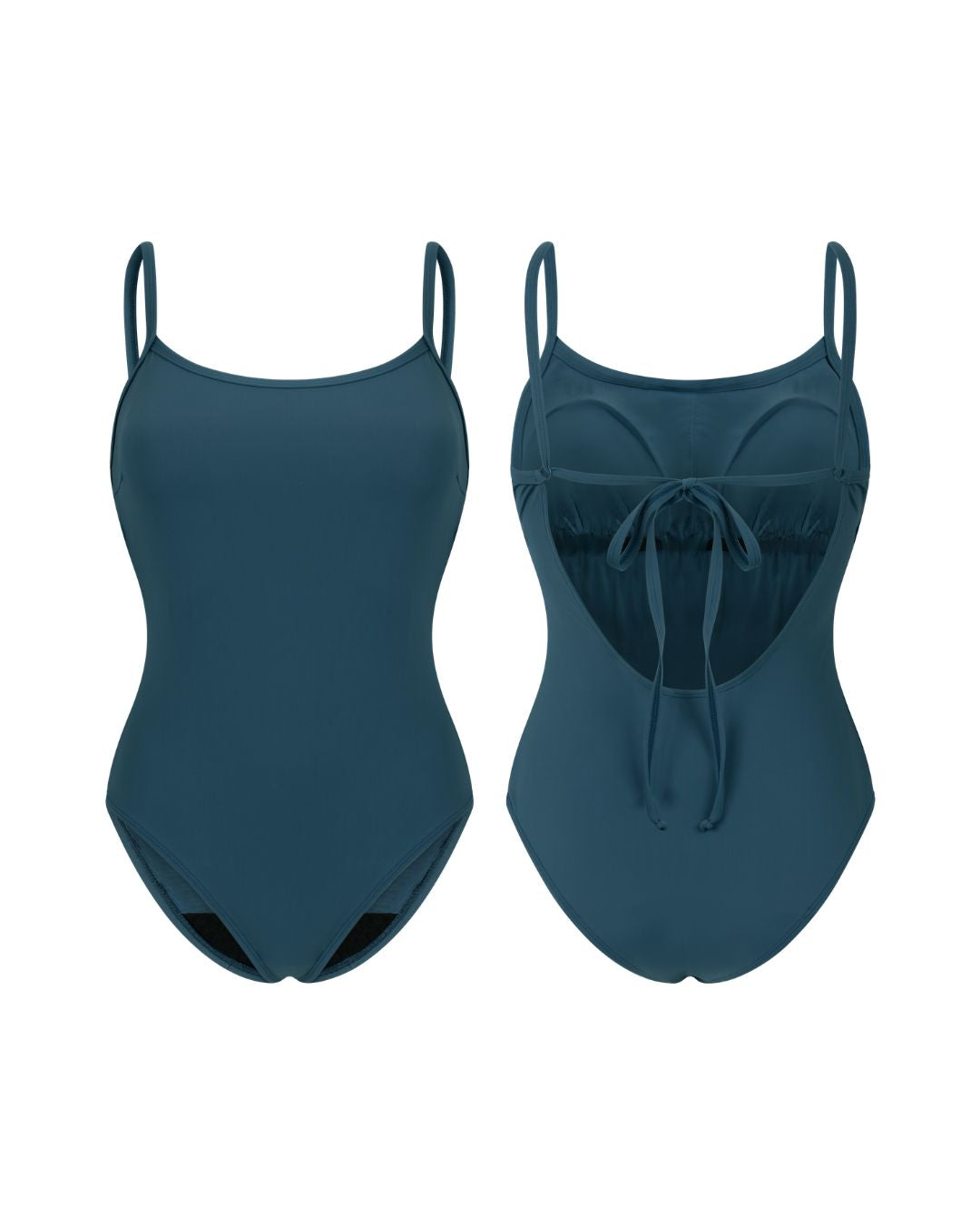 menstruatie zwemkleding - badpak | gemiddeld-zwaar - 2-3 tampons | dames petrol