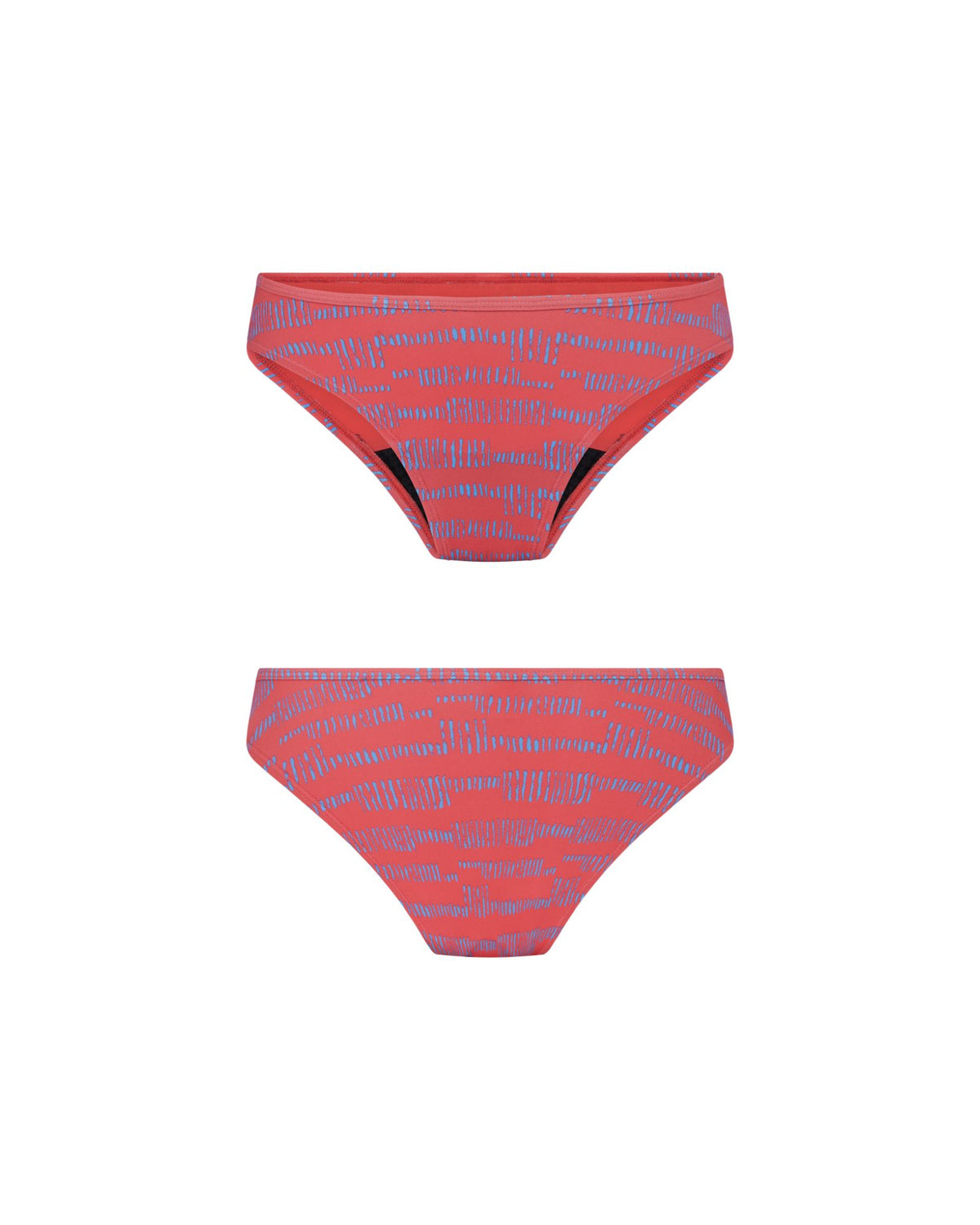 menstruatie zwemkleding - bikini broekje | gemiddeld - zwaar - 2 tot 3 tampons | meiden print rood