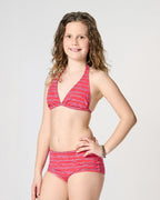 menstruatie zwemkleding - boxer broekje | gemiddeld - zwaar -2 tot 3 tampons | meiden print rood